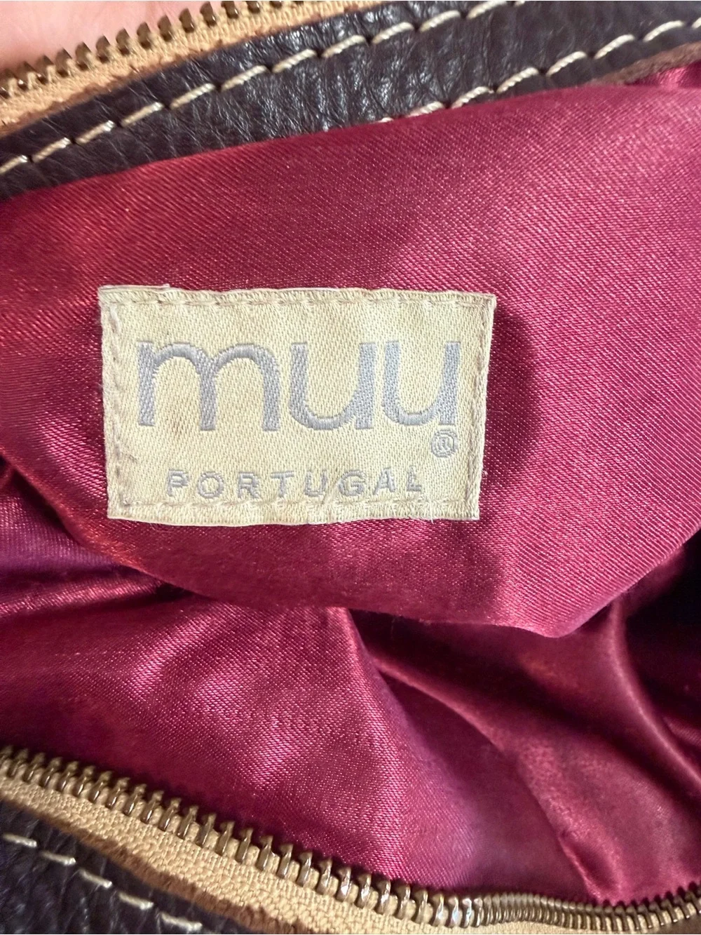 Muu Copper Metallic Leather Top-Handle Bag